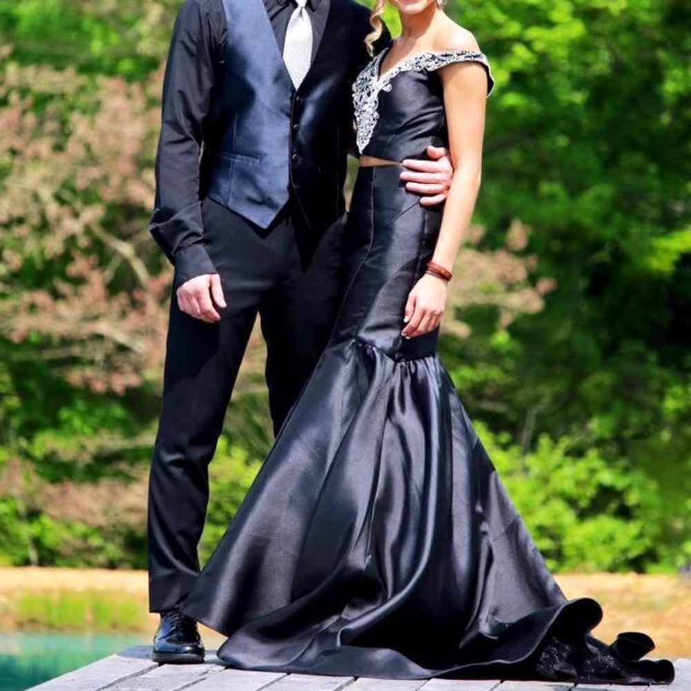 Rachel Allan two-piece prom dress